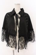 Qutie Frash / 2022-黒華-レースポンチョ  ブラック O-26-03-06-053-QU-JA-IG-OS