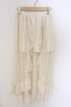 画像1: Qutie Frash / メッシュラップスカート  ホワイト O-26-03-06-056-QU-SK-IG-OS