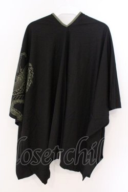 画像3: Qutie Frash / 2025GW ノベルティ万能ポンチョ  ブラック×カーキ O-26-03-06-057-QU-TO-IG-OS