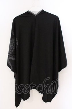 画像3: Qutie Frash / 2025GW ノベルティ万能ポンチョ  ブラック×グレー O-26-03-06-058-QU-TO-IG-OS