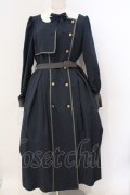 Innocent World / トレンチコート風コートワンピース L ネイビー×グレー O-26-03-06-063-IW-OP-IG-OS
