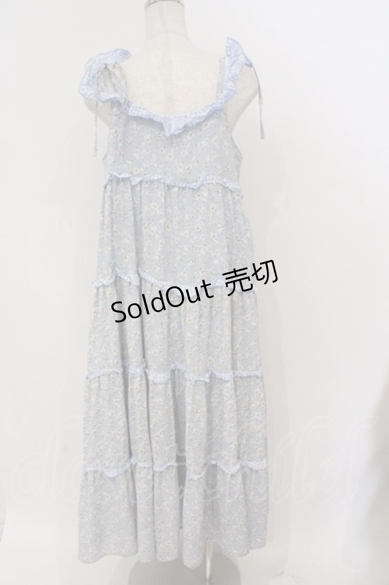 画像2: merry jenny / オフショルfrillキャミワンピース  サックス O-26-03-06-067-LO-OP-IG-ZT466 (2)