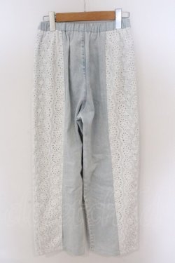 画像2: merry jenny / スリットレースパンツ  ライトブルー O-26-03-06-068-LO-PA-IG-OS