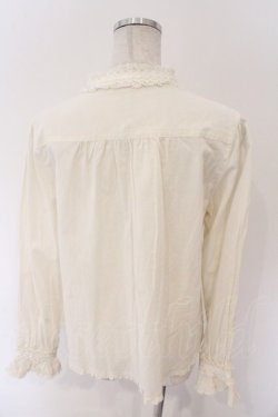 画像2: PINK HOUSE / はしごレースリボンブラウス  アイボリー O-26-03-06-070-LO-BL-IG-OS