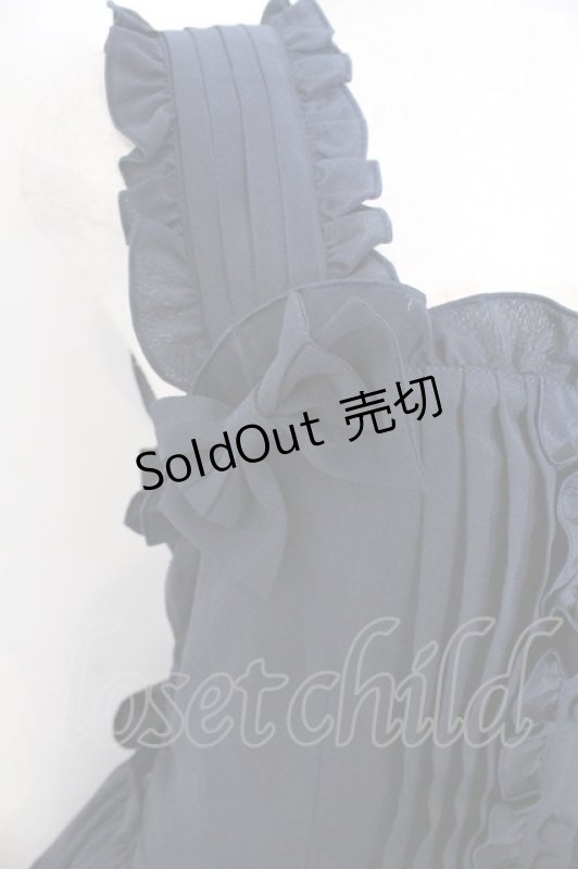 画像2: metamorphose / ピンタックティアードジャンパースカート  ネイビー O-26-03-06-008-ME-OP-IG-OS (2)