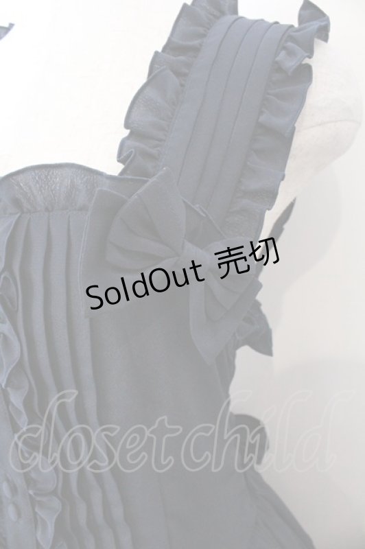 画像3: metamorphose / ピンタックティアードジャンパースカート  ネイビー O-26-03-06-008-ME-OP-IG-OS (3)