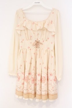 画像1: LIZ LISA / エッフェル塔×メッセージ柄ワンピース  アイボリー O-26-03-06-002-LO-OP-IG-OS