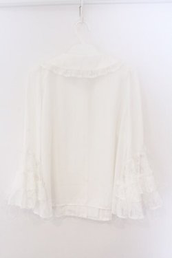 画像2: axes femme kawaii / レーシー姫袖ブラウス M シロ O-26-03-06-012-AX-BL-IG-OS