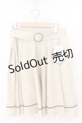 Kurumi Collaboration / TT*KRMフレアSKBツキ マリンアカデミアスカート ベージュ LL O-26-03-06-014-GO-SK-IG-ZT0312F