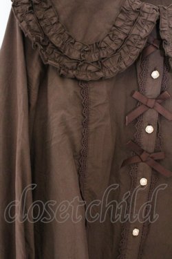 画像2: axes femme kawaii / 丸襟コットンブラウス M ブラウン O-26-03-06-015-AX-BL-IG-OS