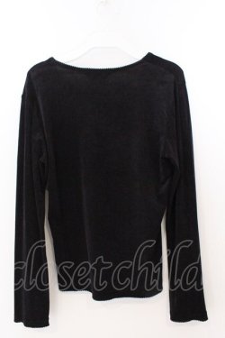 画像2: PINK HOUSE / リボン使いベロアプルオーバー M クロ O-26-03-06-016-LO-TO-OW-OS