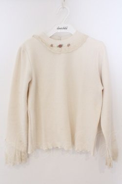 画像1: axes femme / バラモチーフカットプルオーバー M キナリ O-26-03-06-017-AX-TO-OW-OS