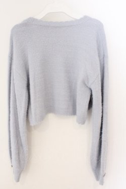 画像3: axes femme / 薔薇付カーデ×インナーセット F ブルー O-26-03-06-018-AX-TO-OW-OS