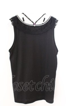 画像2: axes femme / ストラップビジュータンク F クロ O-26-03-06-019-AX-TO-OW-OS