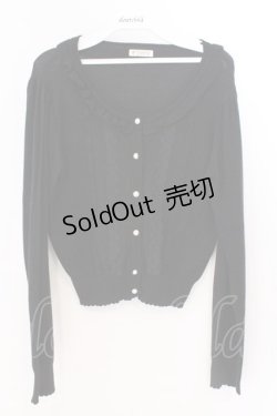 画像1: axes femme / レースデザインニットカーデ M クロ O-26-03-06-020-AX-TO-OW-OS