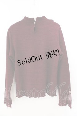 画像4: axes femme / バラモチーフ使いプルオーバー M ワイン O-26-03-06-024-AX-TO-OW-OS