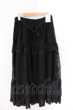 画像1: axes femme / ティアードコットンレーススカート F クロ O-26-03-06-028-AX-CO-OW-OS