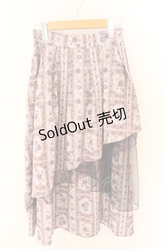 画像1: axes femme / ローズ・ステンドグラススカート F パープル O-26-03-06-029-AX-SK-OW-OS (1)