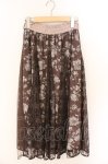 画像1: axes femme / 薔薇柄チュール×レース重ねスカート F ブラウン O-26-03-06-030-AX-SK-OW-ZT0414A (1)