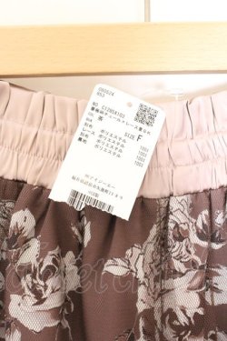 画像2: axes femme / 薔薇柄チュール×レース重ねスカート F ブラウン O-26-03-06-030-AX-SK-OW-OS