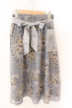 画像1: axes femme / 花柄プリントスカート M グレー O-26-03-06-032-AX-SK-OW-OS