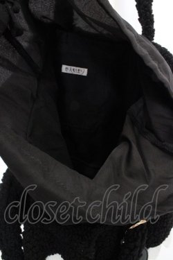 画像4: axes femme / ボアファーフリルトート  クロ O-26-03-07-035-AX-BG-OW-OS