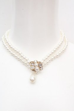 画像1: an another angelus / ビジュー×パールチョーカー  パール×ゴールド O-26-03-07-038-CA-AC-IG-OS