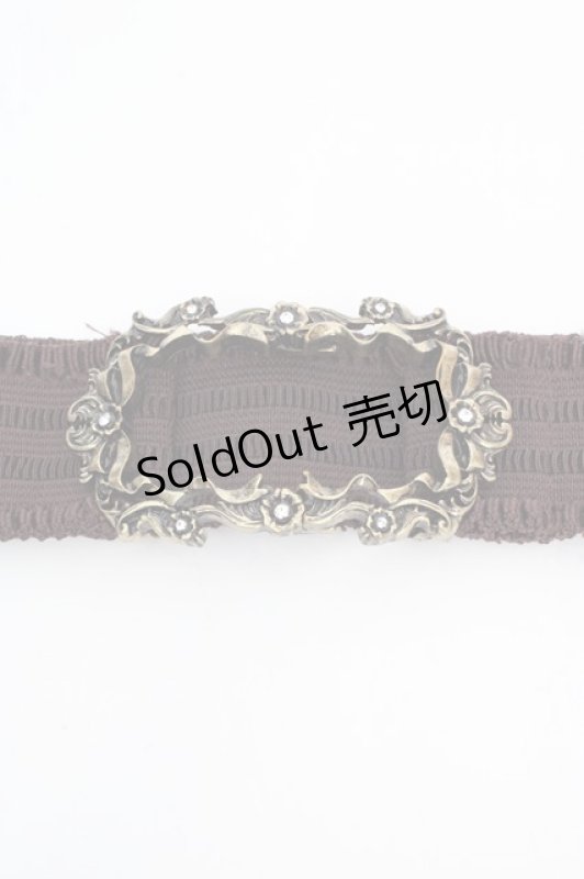 画像1: axes femme / リボンフラワーゴムベルト  ゴールド O-26-03-07-040-AX-ZA-OW-ZT0311E (1)