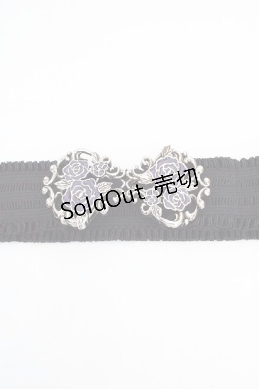 画像1: axes femme / ステンドバラゴムベルト  シルバー×パープル O-26-03-07-041-AX-ZA-OW-ZT651 (1)