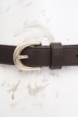 画像2: Fi.n.t / フェイクレザーベルト  ブラウン O-26-03-07-045-CA-ZA-IG-OS