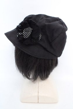 画像1: axes femme / 星柄使いモチーフハット  クロ O-26-03-07-005-AX-AC-OW-OS