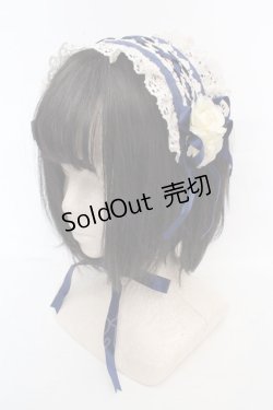 画像1: Innocent World / クロスリボンヘッドドレス  ブルー×生成り O-26-03-07-053-IW-AC-IG-OS