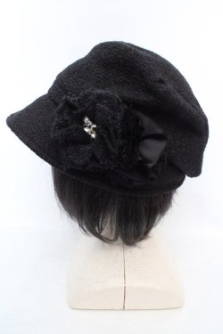 画像1: axes femme / キラキラ変形キャスケット  クロ O-26-03-07-006-AX-AC-OW-OS