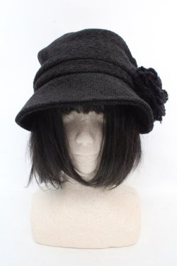 画像2: axes femme / キラキラ変形キャスケット  クロ O-26-03-07-006-AX-AC-OW-OS