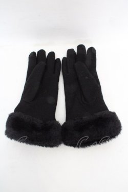 画像2: m petit by misako / AMポンポンツキグローブ  クロ O-26-03-07-058-LO-ZA-IG-OS