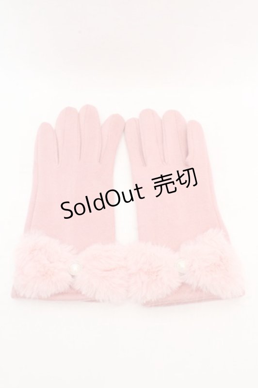 画像1: m petit by misako / AMリボンパールツキグローブ  ピンク O-26-03-07-059-LO-ZA-IG-ZT651 (1)