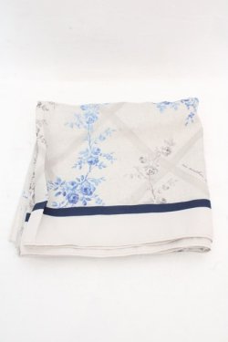 画像3: an another angelus / フラワースカーフ  ベージュ×ネイビー×ブルー O-26-03-07-062-CA-ZA-IG-OS