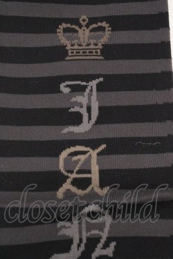 画像2: Jane Marple / サイドロゴボーダーオーバーニー  クロ O-26-03-07-064-JM-ZA-OW-OS