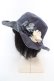 画像1: axes femme / モチーフ付きリバーシブルハット  ネイビー×グリーン O-26-03-07-007-AX-AC-OW-OS (1)