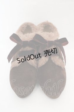 画像2: axes femme / ローズ刺繍ファーブーティ S ブラウン O-26-03-07-066-AX-SH-OW-OS