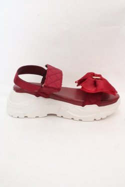 画像4: m petit by misako / オーガンジーリボンサンダル S アカ O-26-03-07-067-LO-SH-IG-OS