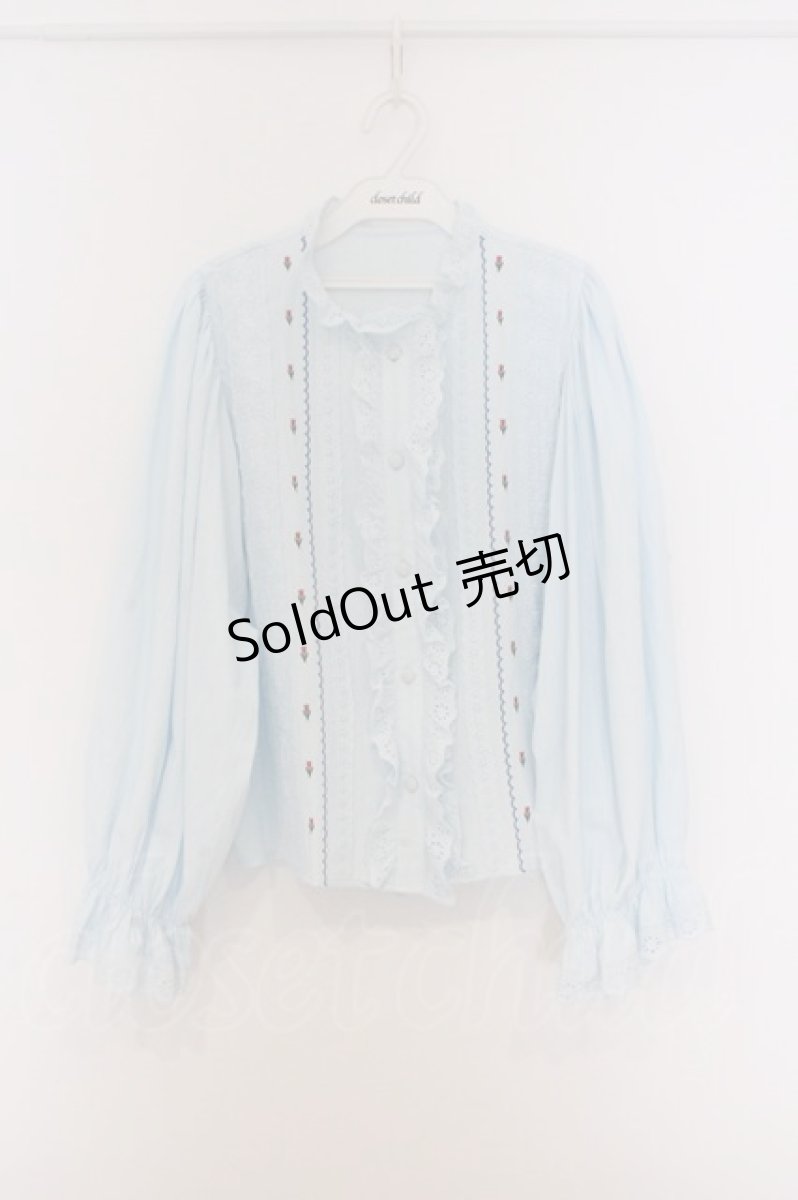 画像1: Candy Stripper / TINY TULIP COTTON BLOUSE　ブラウス 2 サックス O-26-03-07-1001-PU-BL-IG-ZI (1)