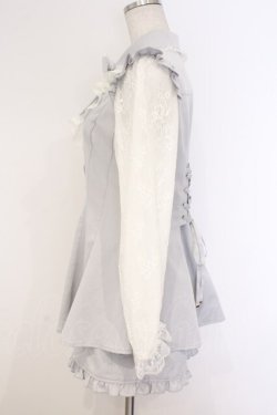 画像3: Secret Honey / レース袖ラッフルセットアップ 2 シロxブルー O-26-03-07-1040-CA-OP-YM-OS