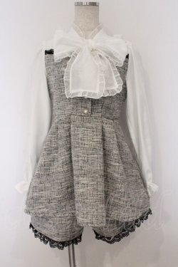 画像1: Rojita / BIGリボンツイードセットアップ F シロｘグレー O-26-03-07-1041-LO-OP-YM-OS