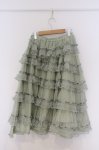 画像3: PINK HOUSE / ダイヤチュチュチュール×ダイヤチュール使いスカート  グリーン O-26-03-07-1047-LO-SK-OW-OS (3)