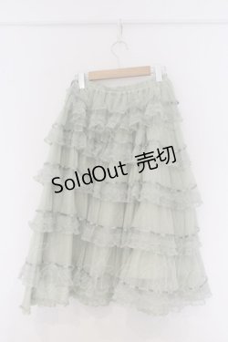 画像3: PINK HOUSE / ダイヤチュチュチュール×ダイヤチュール使いスカート  グリーン O-26-03-07-1047-LO-SK-OW-OS