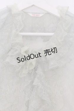 画像2: PINK HOUSE / ダイヤチュチュチュールブラウス  グリーン O-26-03-07-1048-LO-BL-OW-OS