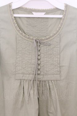 画像2: PINK HOUSE / はしごレース使いノースリーブローンブラウス  グリーン O-26-03-07-1052-LO-BL-OW-OS