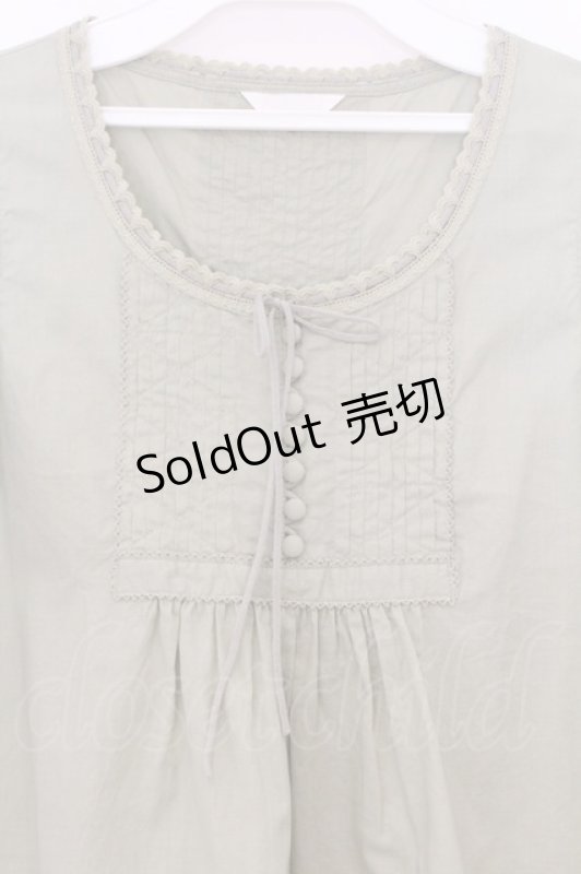 画像2: PINK HOUSE / はしごレース使いノースリーブローンブラウス  グリーン O-26-03-07-1052-LO-BL-OW-OS (2)