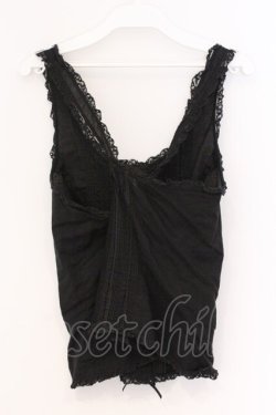 画像3: PINK HOUSE / ローンクロスキャミブラウス  クロ O-26-03-07-1053-LO-BL-OW-OS